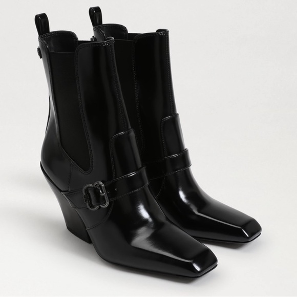 ✨NWT✨ Sam Edelman - Suzette Buckle Western Booties, Size 8 - Picture 1 of 9